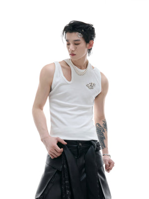 Cutout Metal-Detail Tank Vest - product image 2
