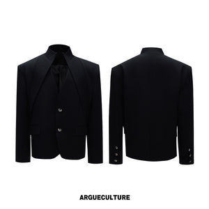 Deconstructed Stand-Collar Suit Separates - variant image 6