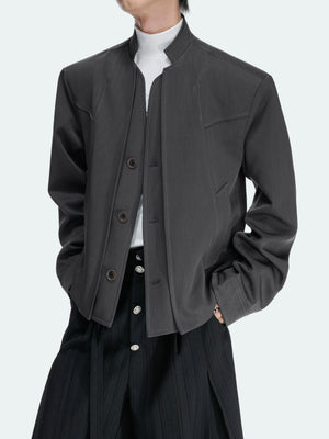Deconstructed Cropped Blazer Jacket - product image 1