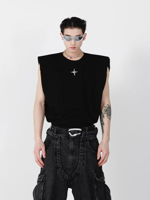 Metal Detail Cotton Tank Top - product image 1