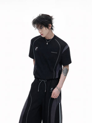 Color-Block T-Shirt & Straight Pants - product image 3