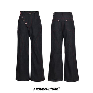 Black Raw Denim Aircraft-Buckle Jacket - product image 5