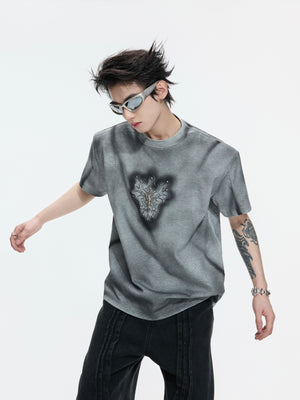 Hand-Painted Colorblock Shoulder T-Shirt - product image 2