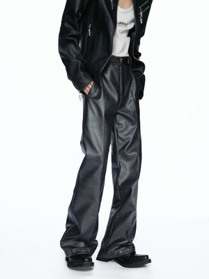 Silver High-Waist Micro-Flare Trousers - product image 5