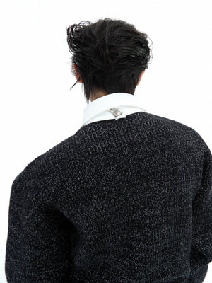 Deconstructed Tie Shirt Sweater - product image 3