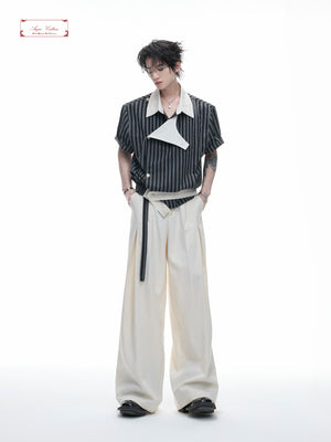 Asymmetric Embroidered Striped Shirt - product image 3