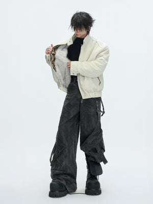Cropped Faux Leather Zip Jacket - product image 5