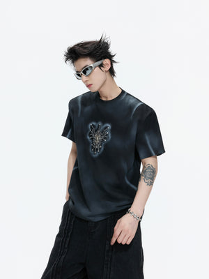 Hand-Painted Colorblock Shoulder T-Shirt - product image 3