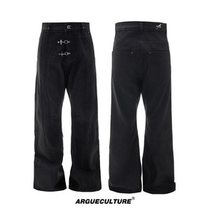 Raw Denim Lapel Jacket and Jeans Set - product image 5