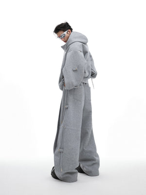 Deconstructed Wide-Leg Drawstring Pants - product image 4