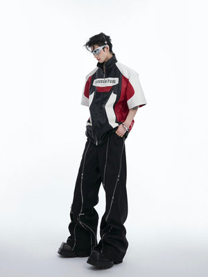 Color-Block Faux Leather Jacket - product image 4