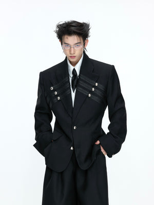 Metal-Detail Wide-Lapel Suit Separates - product image 4