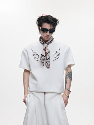 Snake Spine Studded Boxy T-Shirt - product image 3