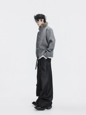 Shimmer Knit Cardigan with Fur Collar - product image 4