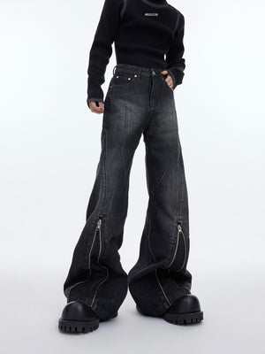 Washed Distressed Flare Jeans - product image 3