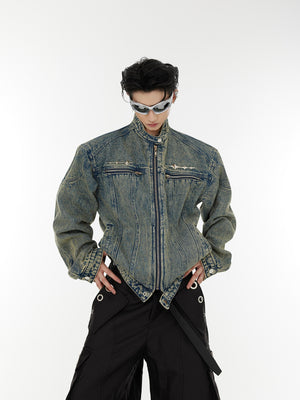 Washed Cropped Denim Jacket - product image 1