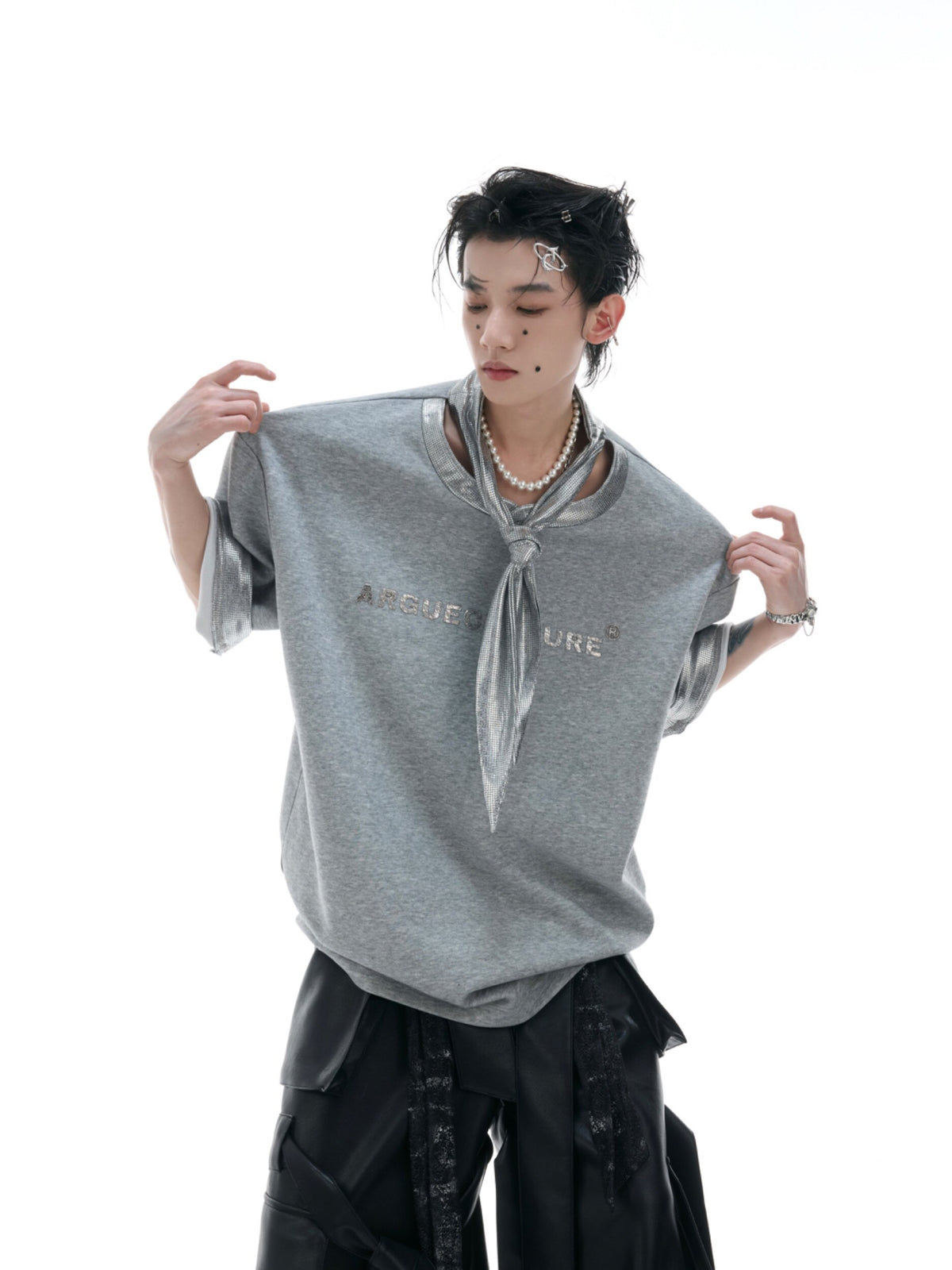 Metallic Tie Graphic T-Shirt - product image 1