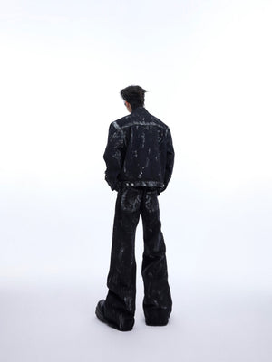 Distressed Painted Denim Jacket - product image 3