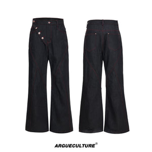 Black Denim Jacket & Straight-Leg Pants - variant image 6