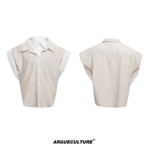 Layered Striped Short-Sleeve Shirt - product image 5