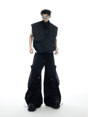 Irregular Drawstring Vest Set - product image 1