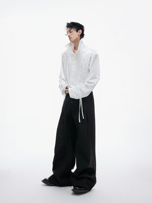 Pearl-Trimmed Cotton Tie Shirt - product image 3