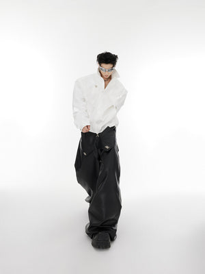Asymmetrical Liquid-Look Short Jacket - product image 5