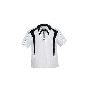 Color-Blocked Deconstructed Polo Tee - product image 5