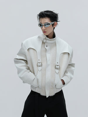 Fleece-Lined PU Leather Zip Jacket - product image 1
