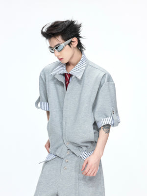 Mock-Layer Striped Polo Set - product image 5