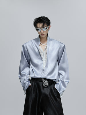 Layered Lace-Panel Shirt - product image 5