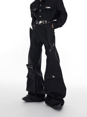 Black High-Waisted Utility Trousers - product image 5