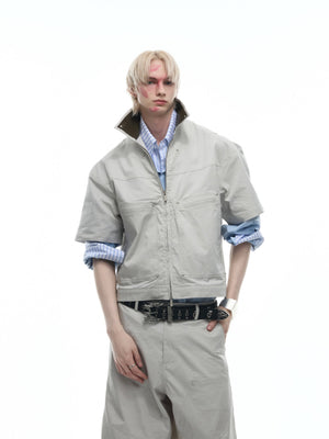 PU-Panel Short-Sleeve Jacket - product image 2