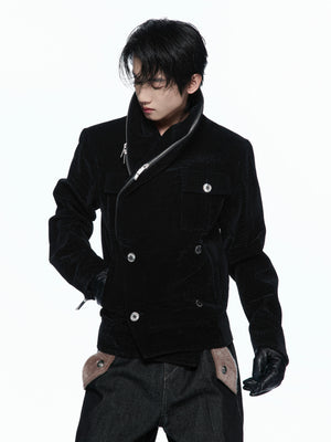Crocodile-Texture Double-Zip Jacket - product image 1