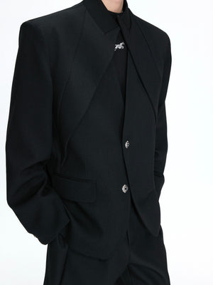 Deconstructed Stand-Collar Suit Separates - product image 3