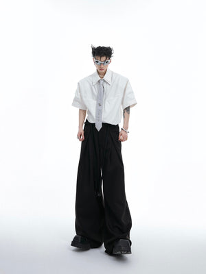 Deconstructed Double-Collar Pleated Shirt - product image 2