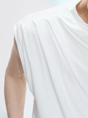 Modal Cotton Sleeveless Embroidered Tee - product image 4