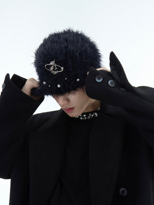 Fuzzy Knit Flat-Brim Hat - product image 2