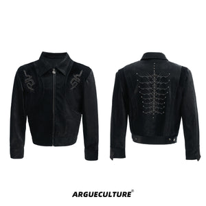 Snake-Texture PU Patchwork Jacket - product image 5