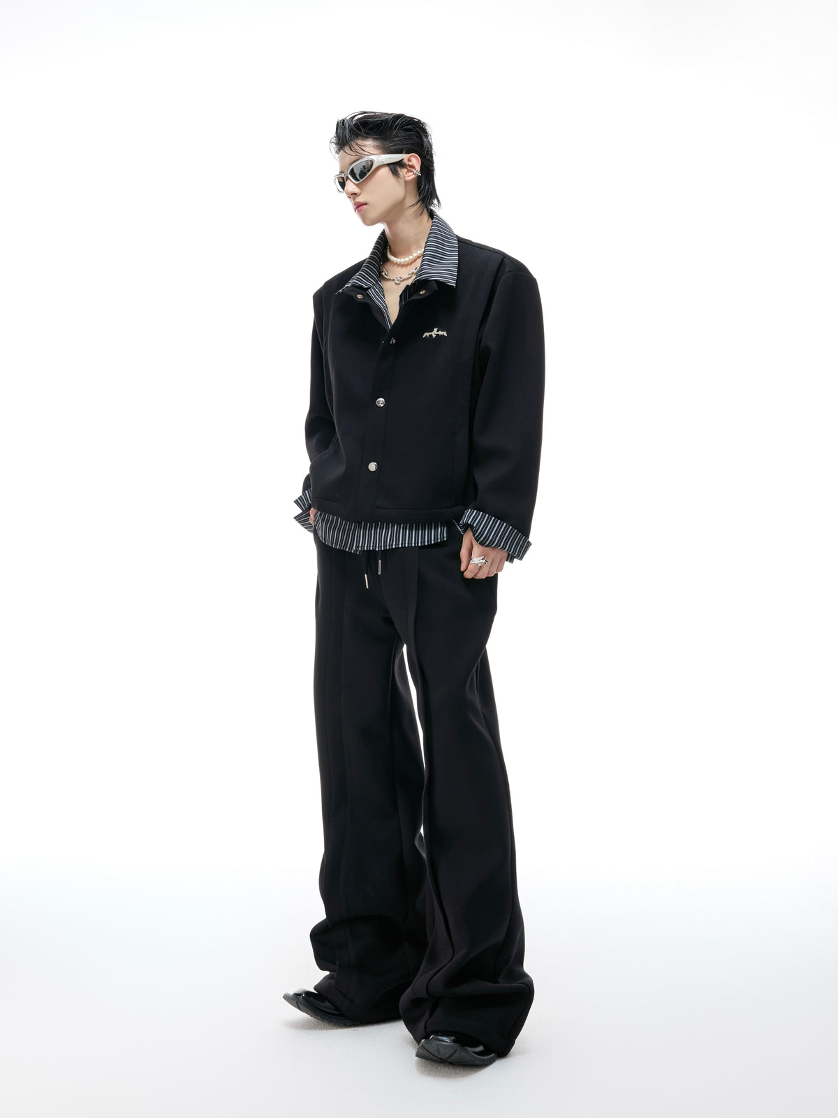 Color-Block Stripe Panel Cardigan - product image 2