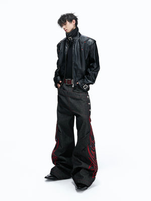Croc-Embossed Faux Leather Jacket - product image 3