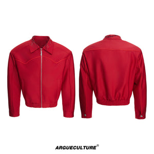 Embroidered Rivet Cropped Jacket - variant image 7