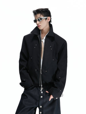 Deconstructed Rivet Dual-Zip Jacket - product image 1
