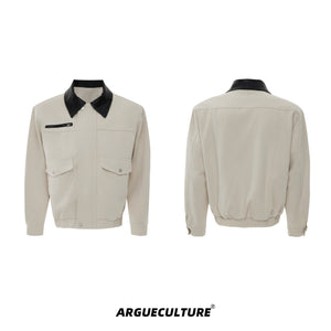 Contrast Lapel Workwear Jacket - product image 5
