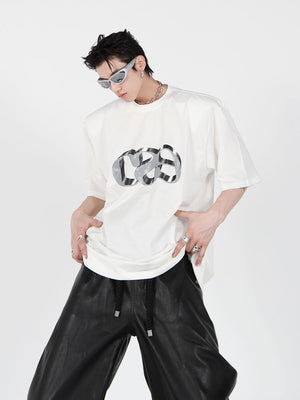 Dimensional Letter Print Oversized T-Shirt - product image 3