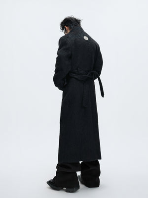 Cotton-Wool Longline Double-Breasted Coat - product image 3