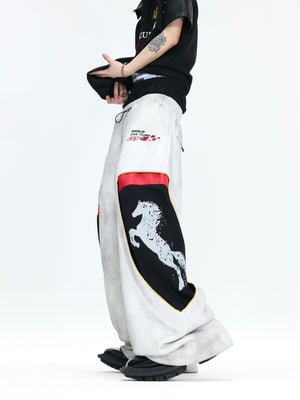 Racing Color-Block Straight-Leg Pants - product image 1