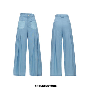 Embroidered Stripe Shirt & Wide-Leg Pants - variant image 7