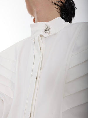 Pleated Stand-Collar Shirt - product image 5