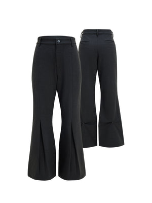 Pleated Wool-Blend Micro-Flare Trousers - product image 1